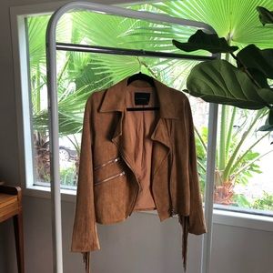 Camel Fringe Jacket